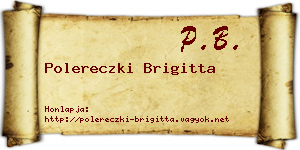 Polereczki Brigitta névjegykártya